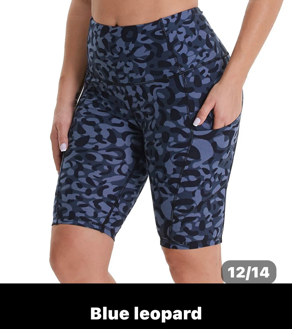 $19.97 SMALL-PLUS SIZES PEAK KNEE HIGH-WAIST YOGA BIKING SHORTS