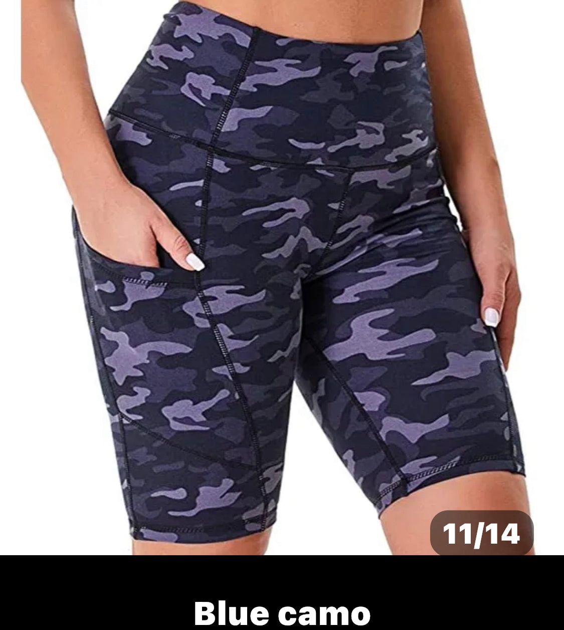 $19.97 SMALL-PLUS SIZES PEAK KNEE HIGH-WAIST YOGA BIKING SHORTS