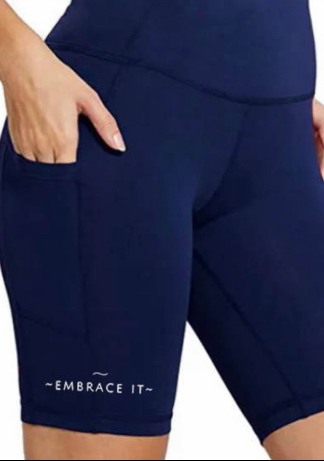 $19.97 SMALL-PLUS SIZES PEAK KNEE HIGH-WAIST YOGA BIKING SHORTS
