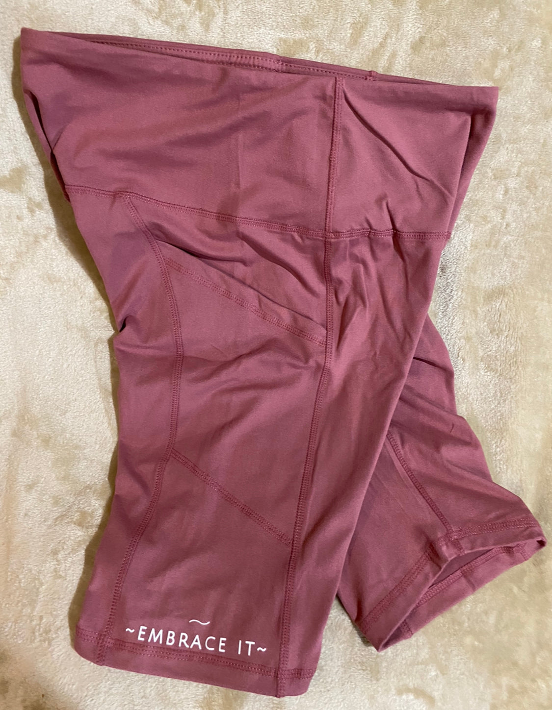 $19.97 SMALL-PLUS SIZES PEAK KNEE HIGH-WAIST YOGA BIKING SHORTS