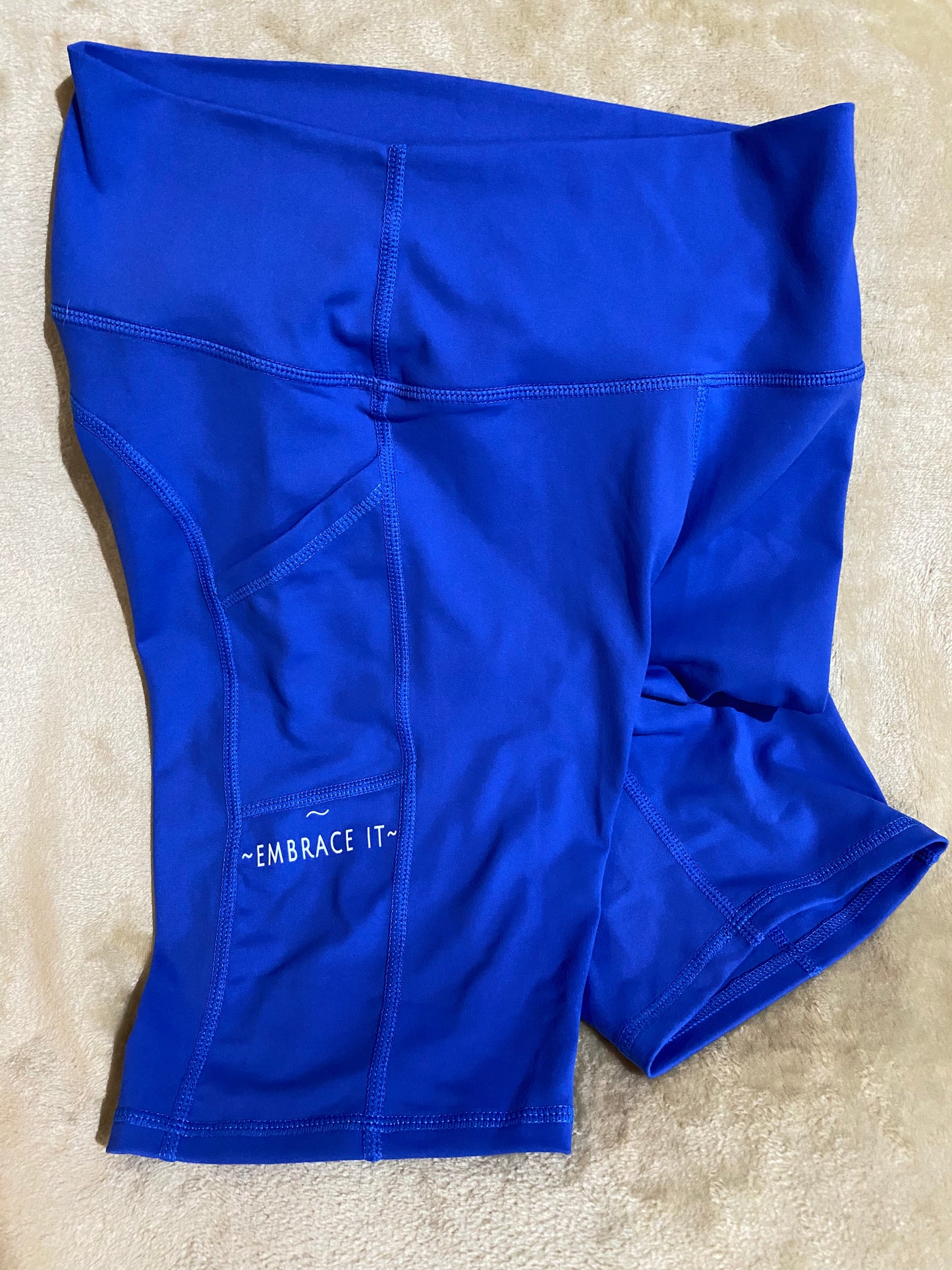 MID THIGH-HIGH WAIST HIP BUTT LIFTING YOGA SHORTS WITH POCKETS