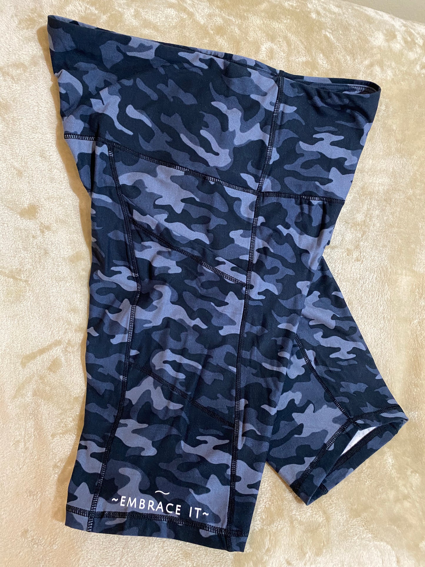$19.97 SMALL-PLUS SIZES PEAK KNEE HIGH-WAIST YOGA BIKING SHORTS