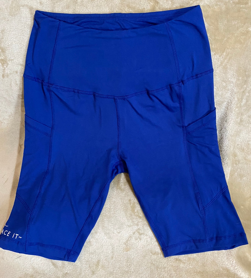 $19.97 SMALL-PLUS SIZES PEAK KNEE HIGH-WAIST YOGA BIKING SHORTS