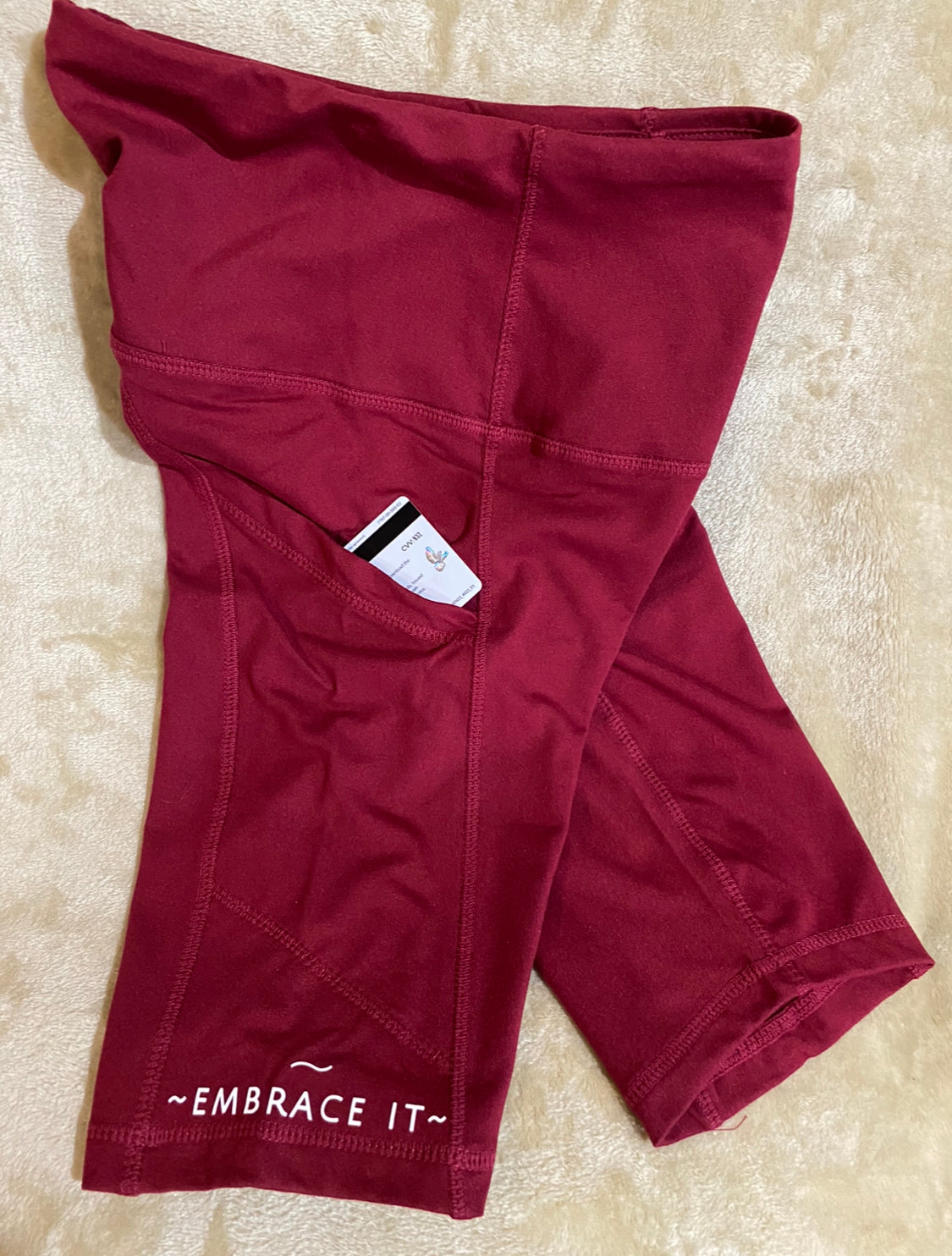 $19.97 SMALL-PLUS SIZES PEAK KNEE HIGH-WAIST YOGA BIKING SHORTS