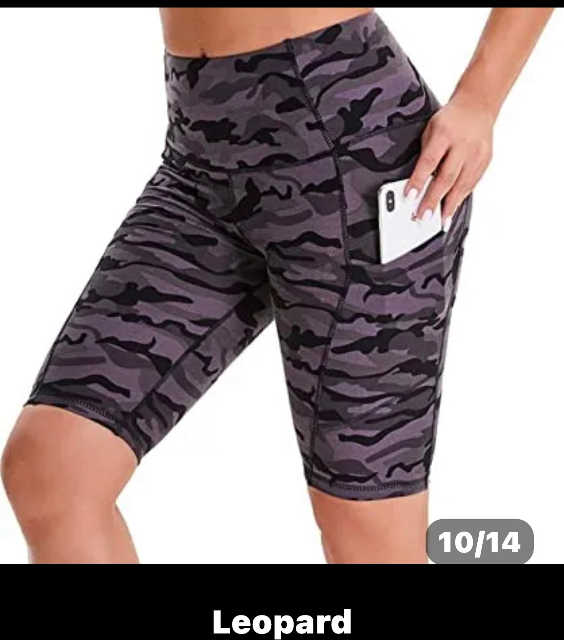 $19.97 SMALL-PLUS SIZES PEAK KNEE HIGH-WAIST YOGA BIKING SHORTS